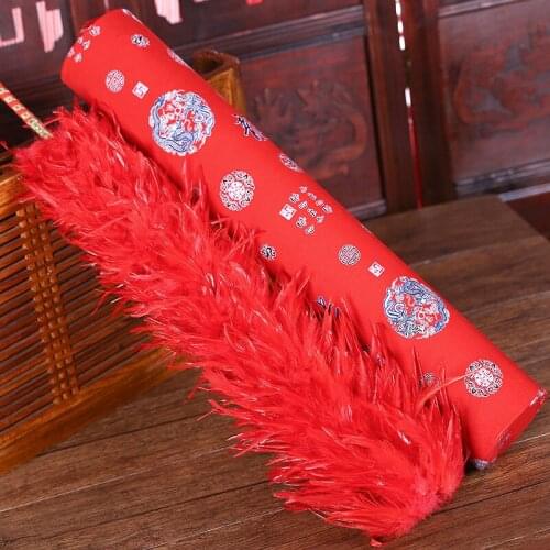Festive bride dusting feather feathers, childrens party, dowry, wedding room props, wedding ceremony supplies