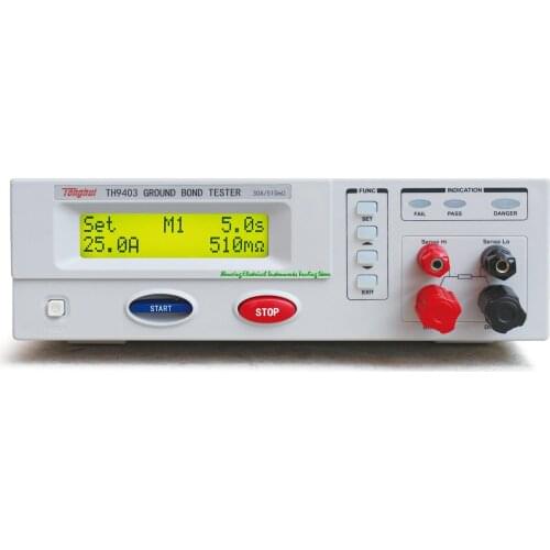 Fast arrival TH9403 Earth resistance tester earth resistance meter, ground bond tester optional RS232 and PLC interface