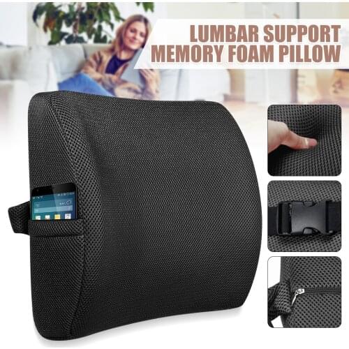 Memory Foam Cushion Relief Pillow Waist Car Seat Cushion for Office Home Car Travel Booster Seat Massager 6 Color