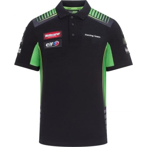 Summer 100% Cotton For Kawasaki Motorcycle Racing Race Street Casual Black/Green Moto GP Motorsport Motocross Polo Shirt