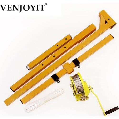 Manual Stainless steel, outside installation lifting tool, crane, folding, self-locking manual winch assembly air conditioner