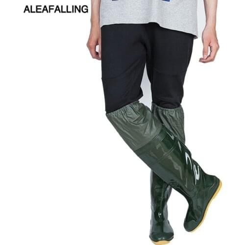 Rice-planting boots men women high-barrel rain boots paddy field shoes soft bottom waist-and-wrap shoes and fishing boots 35-45