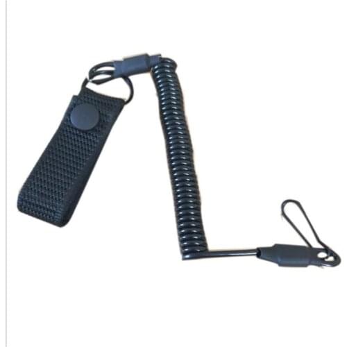 Spiral Retractable Spring Coil Lanyard Keychain Anti-lost Stretch Lanyard Safety Anti-cut Nylon Strap Tactical Spring Rope