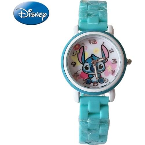 Disney Stitch Star Childrens Watch Boy Girl Cartoon Anime Character Kids Watch Birthday Gifts Students Clock