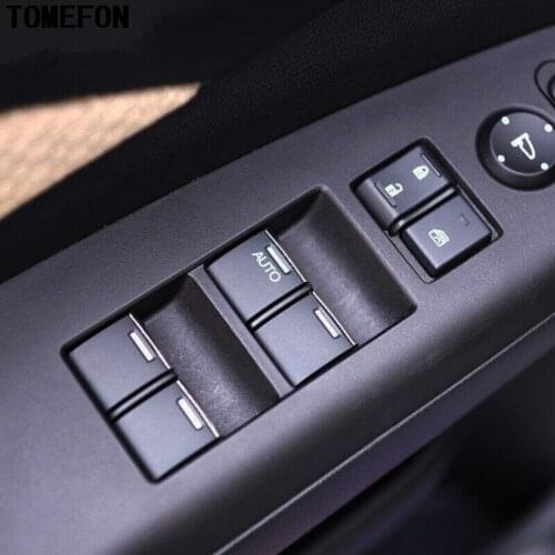 TOMEFON For Honda CRV 2012-2015 Stainless Steel Window Switch Button Trim Window Sequin Cover Auto Interior Accessories 7PCS