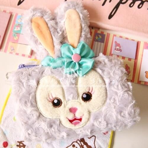 Japan Duffy Bear Stellalou Plush Purse Bag Cute Cartoon Rabbit Plush Pencil Bag Makeup Bag Storage package kids Wallet Love Gift