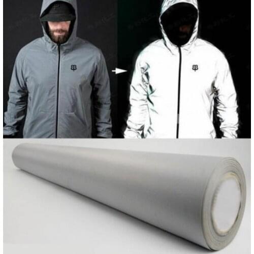 1pcs 0.5x1mm/1x1mm Washable Wear Resistance Silver Reflective Fabric Night Cycling Traffic Sewing Material Safety Patch Cloth