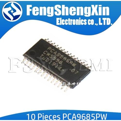 10pcs PCA9685PW TSSOP28 PCA9685 TSSOP SMD PCA9685P 16-channel, 12-bit PWM Fm+ I2C-bus LED controller IC