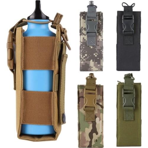 1000D Nylon Military Canteen Cover Holster Tactical Molle Water Bottle Pouch Outdoor Travel Kettle Bag 0.5L-2L