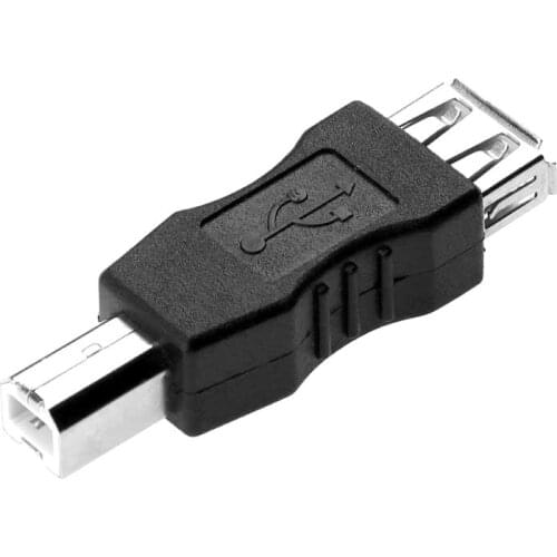 2pcs USB 2.0 type A Female to type B Female USB Printer Scanner Adapter data sync Coupler Converter Connector USB 2.0 Male(2pcs)