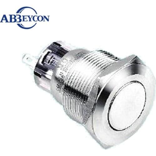 22mm momentary 3pin waterproof push button switch stainless switch hot selling high quality anti-vandal 220V 5A metal switch