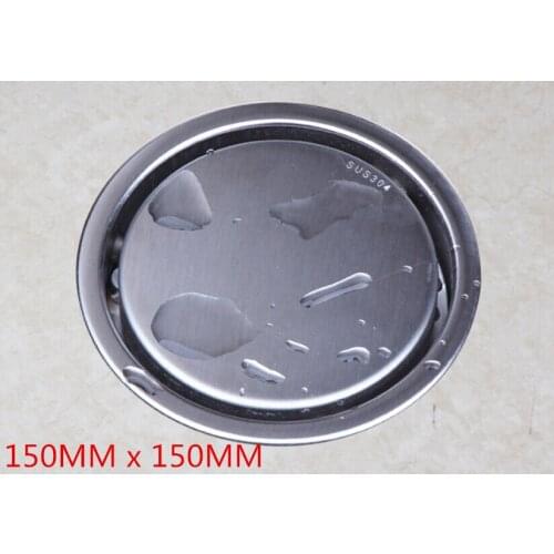 304 stainless steel 150X150 MM round anti-odor floor drain bathroom hardware invisible shower floor drain DR082