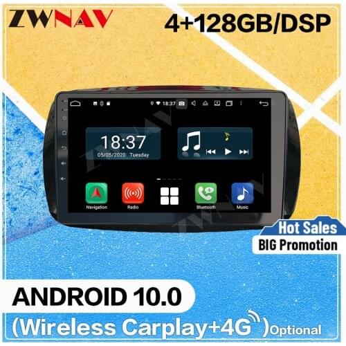 4+128G Carplay Android 10 screen Car Multimedia DVD Player For BENZ SMART 2016 GPS Navi Auto Radio Audio Music Stereo Head Unit