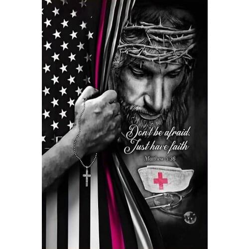 5D DIY Diamond Painting faith jesus flag Full Drill Embroidery Cross Stitch Mosaic Home Decor Craft Kit Needlework Gift