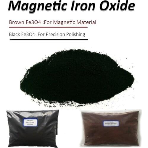 99.9% Nano Black/Brown Fe3O4 Powder Magnetic Iron Oxide Powder For Magnetic Material,Polishing 20-50nm Mult Size
