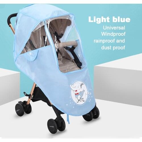 Stroller Accessories Waterproof Rain Cover Transparent Wind Dust Shield Zipper Open For Baby Strollers Pushchairs Raincoat