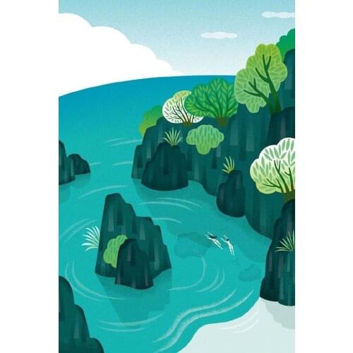 5D DIY Poured Glue Diamond Painting Kit Scalloped Edge Home Wall Decoration Gift Embroidery Diamond Paint By Diamonds