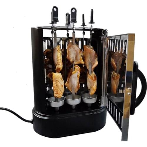 Electric Grill Machine 220V Smokeless Automatic Rotary Barbecue BBQ Kebab Grill Oven Rotisserie Rotating Machine Lamb Skewers