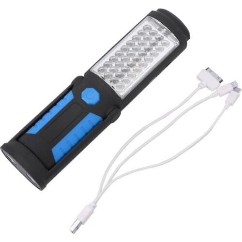 USB Charging 36+5LED Magnetic Work Hand Flashlight Emergency Inspection Work Torch Light With Hook Magnet Portable Lantern