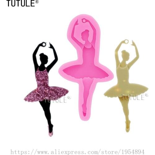 Gadgets, Ballet girl, Shiny Ballerina Keychain Mold, Jewelry Making glitter epoxy, Fondant Polymer Clay earring Molds