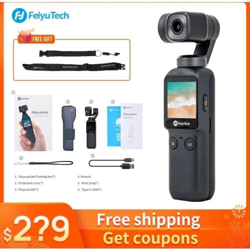 FIMI PALM 3-Axis 4K UHD Handheld Gimbal Camera 128 degree Wide Angle Smart Track Pocket Video Camera Stabilizer WiFi Handheld