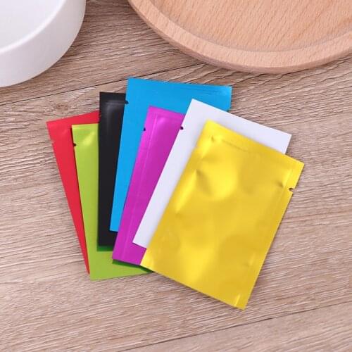 20pcs Colorful Aluminum Foil Bag Mylar Bags Vacuum Sealer Storage Pouches Food Savers Retail Packaging Tool6*9CM