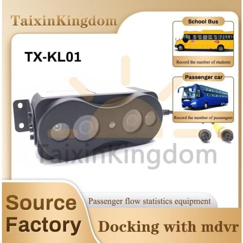 Mdvr remote monitoring of passenger flow by passenger flow statistics equipment of front door of bus