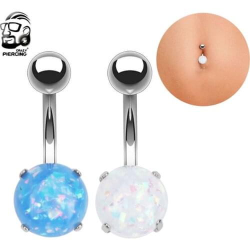 Fashion Navel Piercing Jewelry Sexy Crystal Disco 316l Stainless Steel Belly Button Rings Body Jewelry Pircing Ombligo Gift