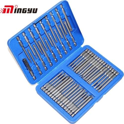 50 PCS Hex Torx Screwdrivers Set 75mm Quick Release Extension Rod Shank Bit Set Extra Long Bit Set For Electric Screwdriver