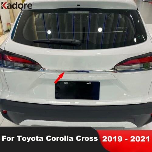 Rear Trunk Lid Cover Trim For Toyota Corolla Cross 2019 2020 2021 ABS Chrome Tail Gate Decoration Strip Car Styling Accessories