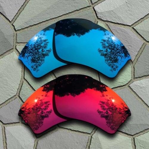 Sky Blue&Violet Red Sunglasses Polarized Replacement Lenses for Oakley Half Jacket XLJ