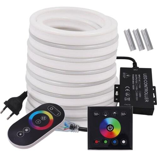 220V RGB Neon Strip Lights WIFI Bluetooth Control LED Neon Ribbon Flexible Neon Sign 2835 5050 120Leds/M Waterproof Neon Rope