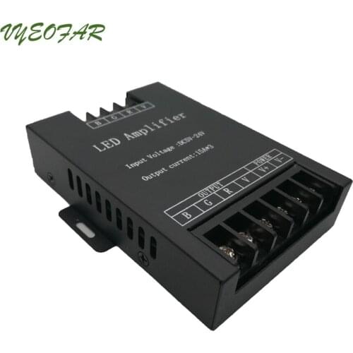 New Led RGB Power Repeater Amplifier Controller 5V/12V/24V 15A*3CH 45A 3 Channel Output 5050 3528 Strip Signal Power Amplifier