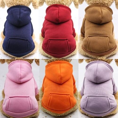Solid Color Pet Dog Fleece Sweater for Dogs Warm Dog Clothes Dog Cool Hoodie Soft Puppy Dog Pet Clothes Sweatshirt Dog Costume
