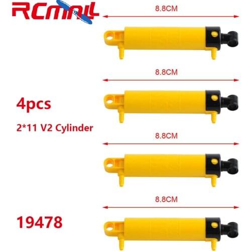 4Pcs Pneumatic Pump Cylinder Pneumatic Push Rod Pneumatic Switch Compatible With lego Pneumatic Building Blocks