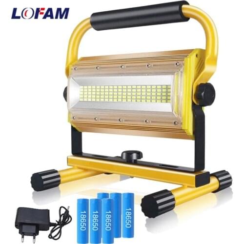 100W Portable Rechargeable LED Spotlight Projecteur LED Exterier Construction Lamp for Car Repaire Workshop Job Site Lighting