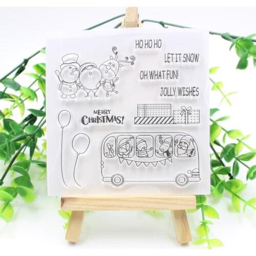 YPP CRAFT Merry Christmas Transparent Clear Silicone Stamps for DIY Scrapbooking Planner/Card Making/Kids Crafts Decoration 302