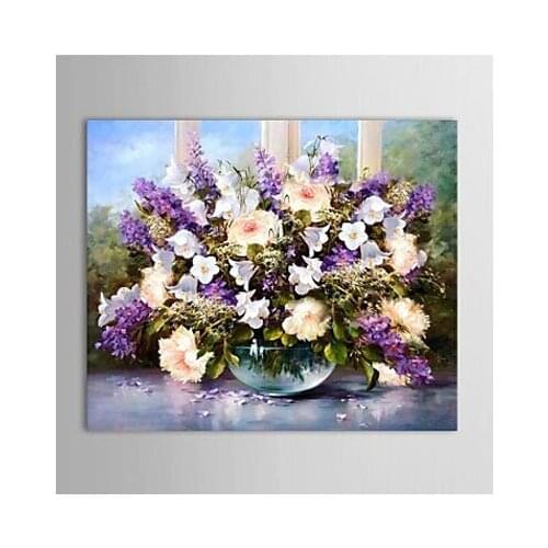 Hand Painted Canvas Painting-Faceplate-Floral Oil Painting Wall Art-Modern Canvas Art Wall Decor