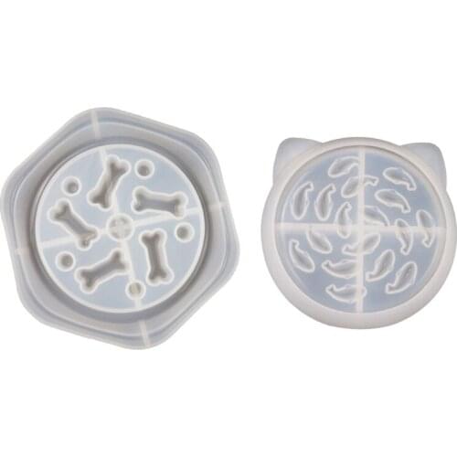 DIY Epoxy Resin Mold Silicone Mold for Pet Cat Dog Bowl Slow Feeder Food Tray