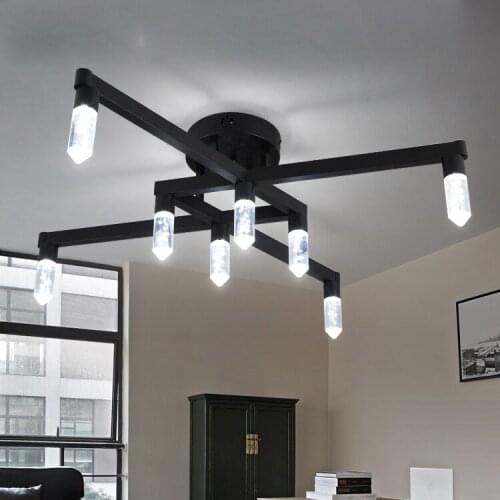 Modern creative Nordic LED iron diamond shaped ceiling lamp living room study room home improvement ceiling lamp