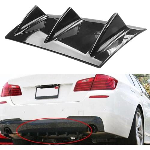 Universal Auto Car Rear Bumper Chassis Deflector Shark Fin Spoiler Accessory Durable Easy to Install Rear Bumper Deflector