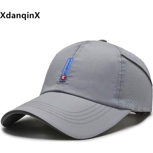 XdanqinX Summer breathable sports caps for men women extra-thin baseball cap snapback cap mens fishing cap women casual hat new