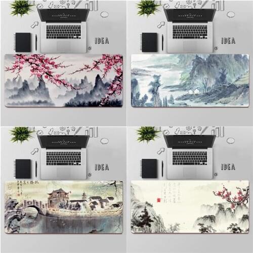 YNDFCNB High Quality Chinese Landscape Painting Beautiful Anime Mouse Mat Free Shipping Large Mouse Pad Keyboards Mat