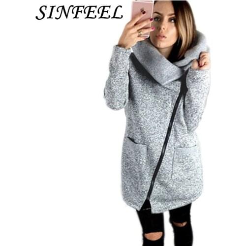 SINFEEL S-5XL Women Causal Jacket 2018 New Autumn Overcoat Female Coat Zipper Outwear chaqueta mujer Casaco Feminino Plus Size