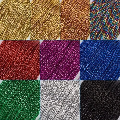 1 Set Jewelry Thread Metallic Cords Mixed Color Supplies for DIY Jewelry Bracelets Making Card Gift Wrapping Decoration