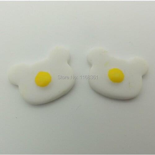 R1pcs/lot n flat back bear egg bread 21mm Jewelry Mobile Phone Hairpin Headwear DIY Accessories B205-7