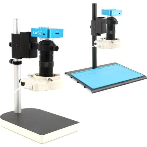36MP 2K 1080P 60FPS HDMI USB Industrial Digital Microscope Camera 100X Lens 56LED Light PCB Soldering Jewelry Work Tool Set