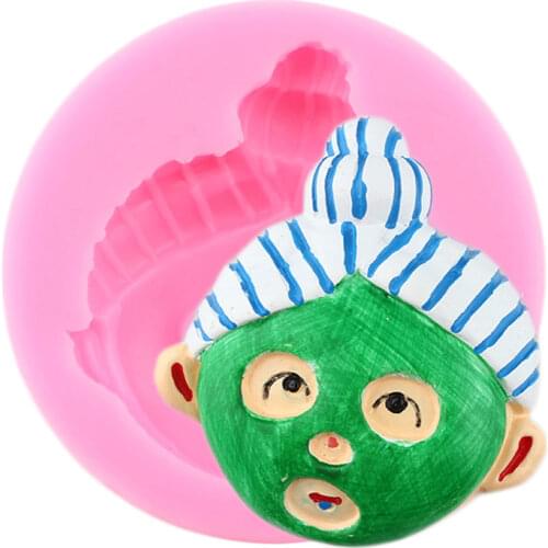 3D Mask Girl Silicone Molds Fondant Mould Cake Decorating Tools DIY Cupcake Baking Candy Polymer Clay Candy Gumpaste Moulds