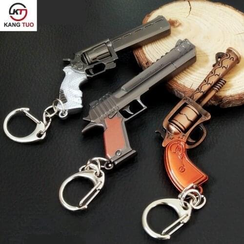 Game PUBG Keychain Fortress Night Alloy Pendant Weapon Model Key Chain 3 Style llaveros Cosplay Fans High Quality Gifts Jewelry