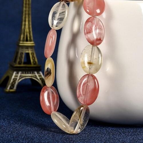 Watermelon Crystal Glass 13*18mm DIY Charm Bracelet Necklace 15inch Loose Beads For Jewelry Making Women Preferred Gift H231